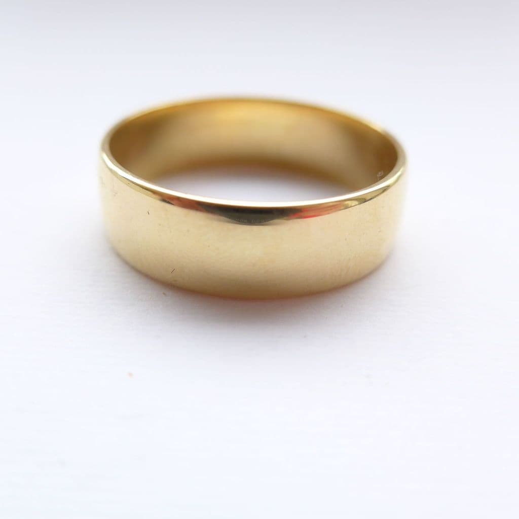 SOLD Antique Art Deco Men s Wedding Ring 18ct Yellow Gold 18K Wedding
