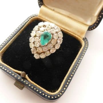 SOLD DIAMOND EMERALD Ring 18ct Gold 3 CARATS of FLASH BLING - GORGEOUS