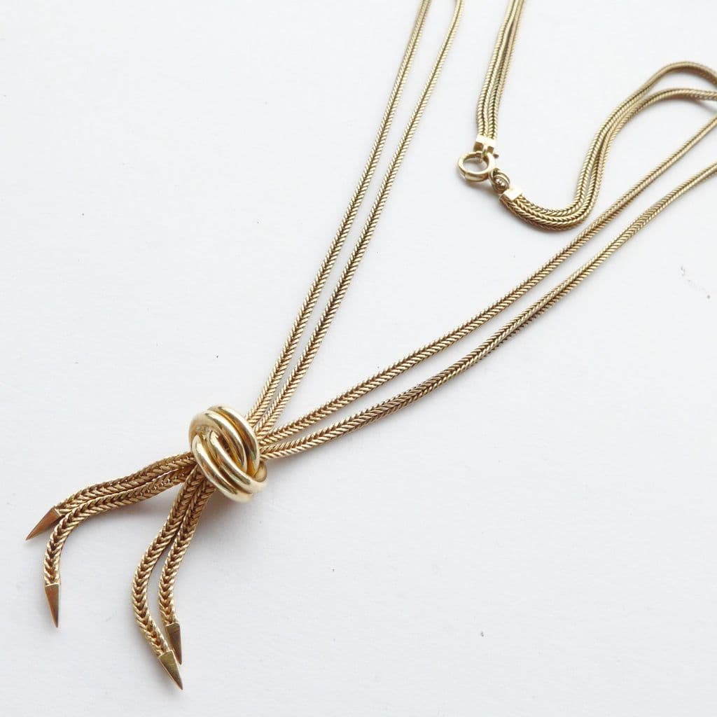 knotted gold chain necklace