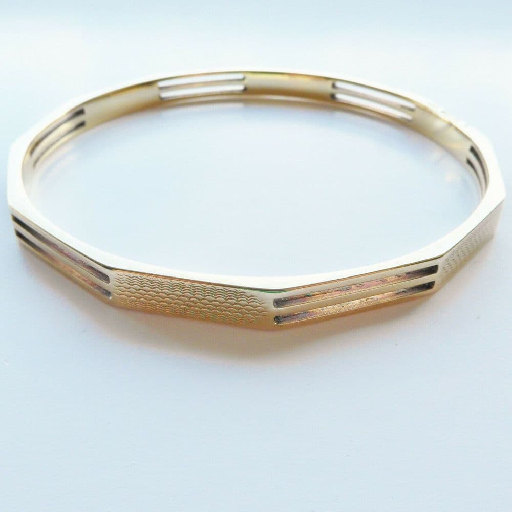 SOLD Upper Arm Gold Bangle Art Deco 1920 s Hallmarked Solid Gold Heavy